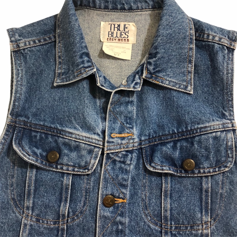 True Blues Easy Wear women’s Jean vest size small